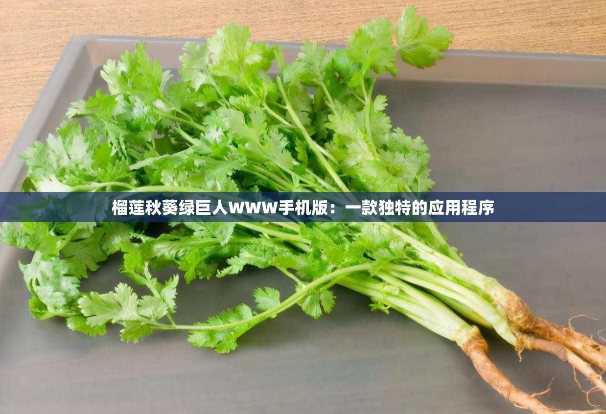 榴莲秋葵绿巨人WWW手机版：一款独特的应用程序