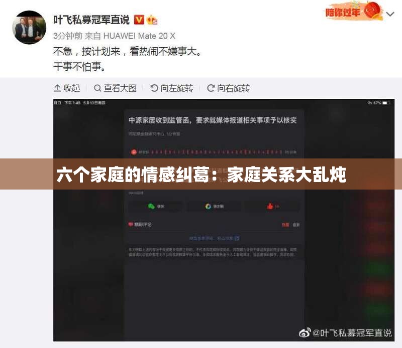 六个家庭的情感纠葛：家庭关系大乱炖