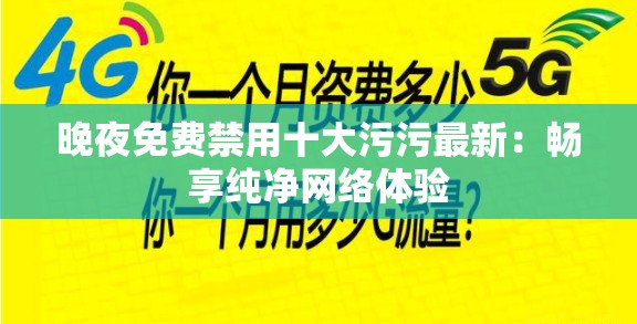 晚夜免费禁用十大污污最新：畅享纯净网络体验