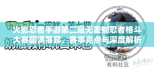 火影忍者手游第二届无差别忍者格斗大赛圆满落幕，赛事亮点与深度解析