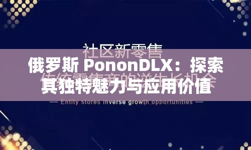 俄罗斯 PononDLX：探索其独特魅力与应用价值