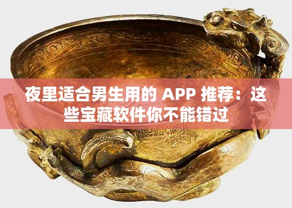 夜里适合男生用的 APP 推荐：这些宝藏软件你不能错过