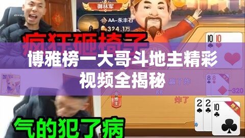 博雅榜一大哥斗地主精彩视频全揭秘