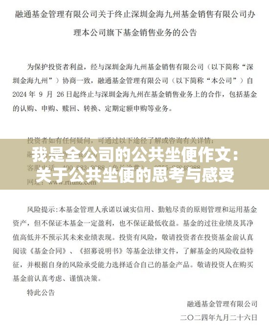 我是全公司的公共坐便作文：关于公共坐便的思考与感受