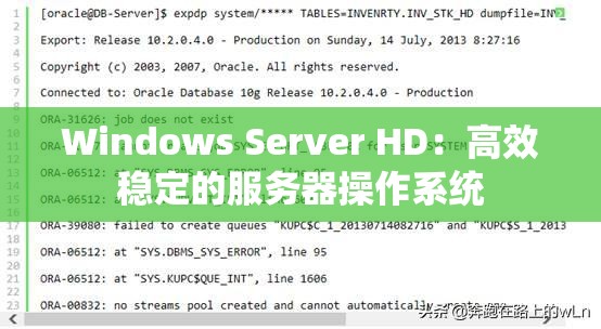 Windows Server HD：高效稳定的服务器操作系统