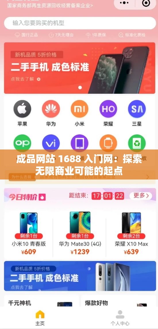 成品网站 1688 入门网：探索无限商业可能的起点