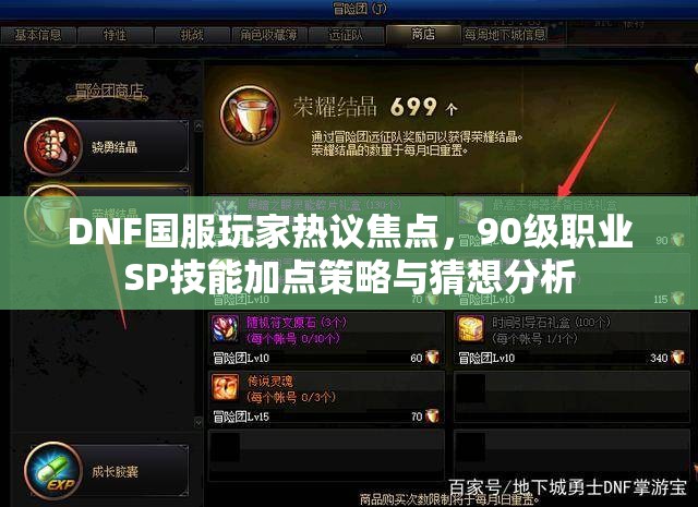 DNF国服玩家热议焦点，90级职业SP技能加点策略与猜想分析