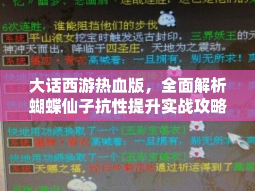 大话西游热血版，全面解析蝴蝶仙子抗性提升实战攻略