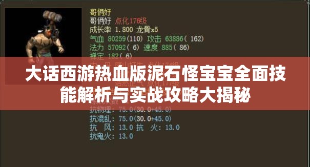 大话西游热血版泥石怪宝宝全面技能解析与实战攻略大揭秘