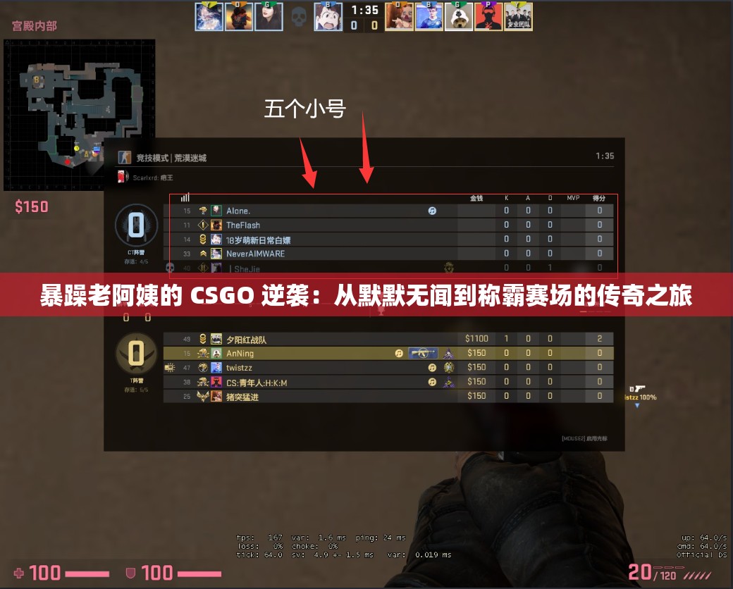 暴躁老阿姨的 CSGO 逆袭：从默默无闻到称霸赛场的传奇之旅