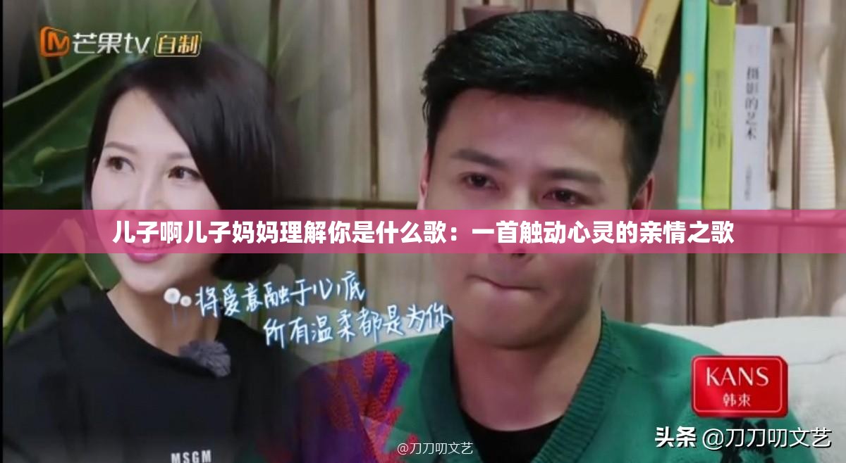 儿子啊儿子妈妈理解你是什么歌：一首触动心灵的亲情之歌