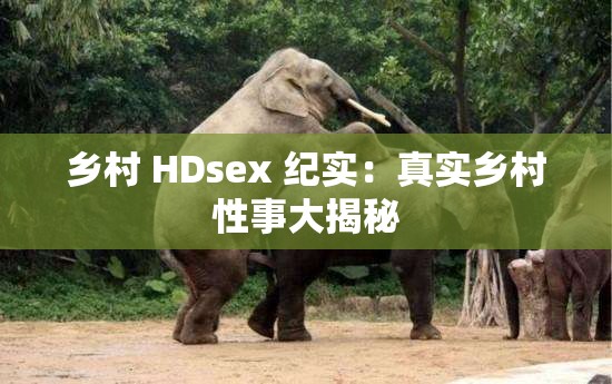 乡村 HDsex 纪实：真实乡村性事大揭秘