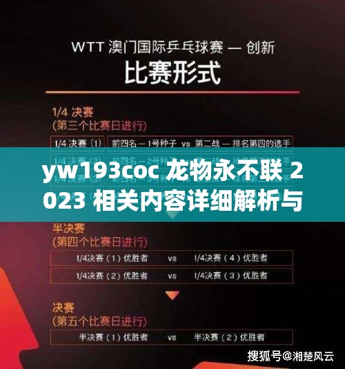 yw193coc 龙物永不联 2023 相关内容详细解析与探讨