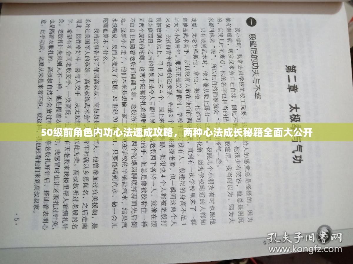 50级前角色内功心法速成攻略，两种心法成长秘籍全面大公开