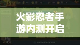 火影忍者手游内测开启，充值即享专属福利，助力忍者之路畅通无阻！