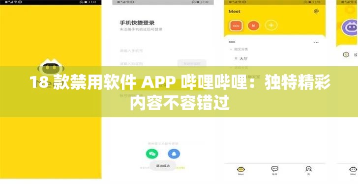 18 款禁用软件 APP 哔哩哔哩：独特精彩内容不容错过