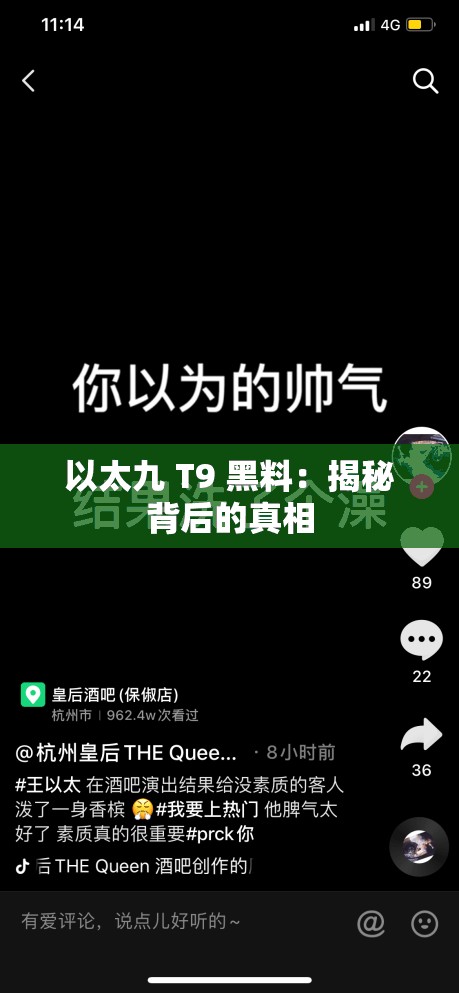 以太九 T9 黑料：揭秘背后的真相