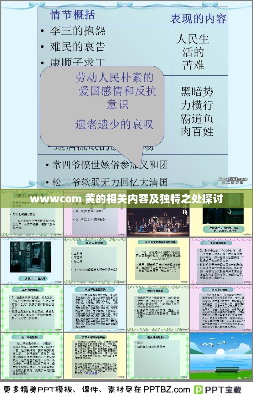 wwwcom 黄的相关内容及独特之处探讨