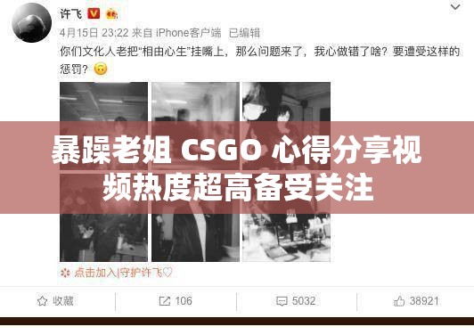 暴躁老姐 CSGO 心得分享视频热度超高备受关注