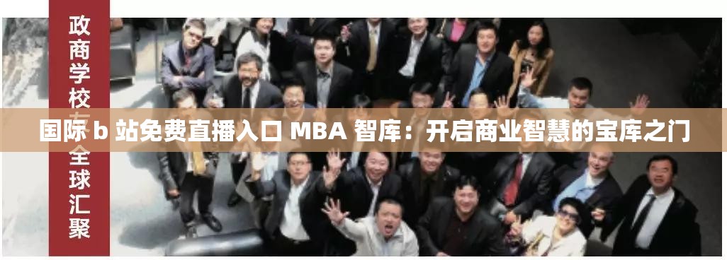 国际 b 站免费直播入口 MBA 智库：开启商业智慧的宝库之门