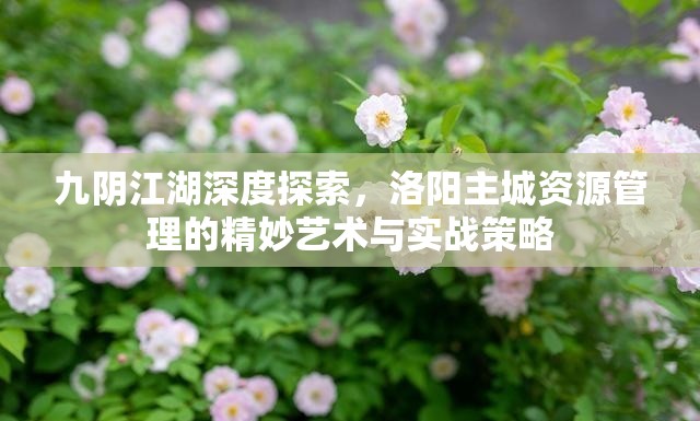 九阴江湖深度探索，洛阳主城资源管理的精妙艺术与实战策略