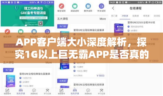 APP客户端大小深度解析，探究1G以上巨无霸APP是否真的存在