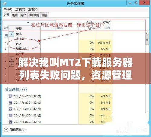 解决我叫MT2下载服务器列表失败问题，资源管理中的关键策略与应对措施