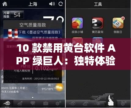 10 款禁用黄台软件 APP 绿巨人：独特体验与精彩探索