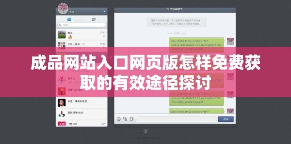 成品网站入口网页版怎样免费获取的有效途径探讨