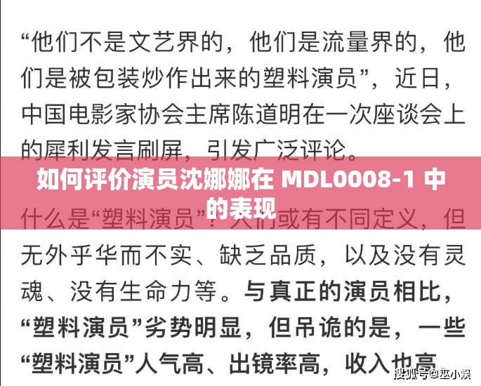 如何评价演员沈娜娜在 MDL0008-1 中的表现