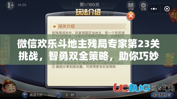 微信欢乐斗地主残局专家第23关挑战，智勇双全策略，助你巧妙破解难关