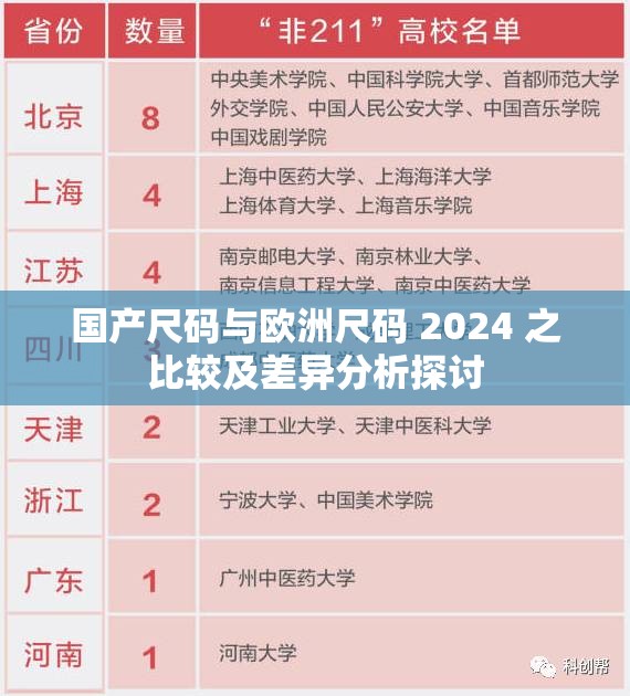 国产尺码与欧洲尺码 2024 之比较及差异分析探讨