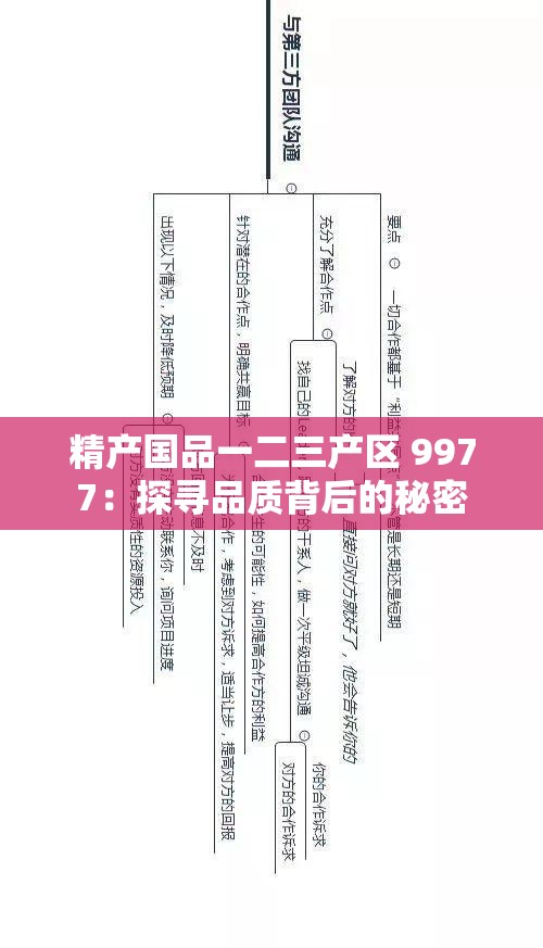 精产国品一二三产区 9977：探寻品质背后的秘密