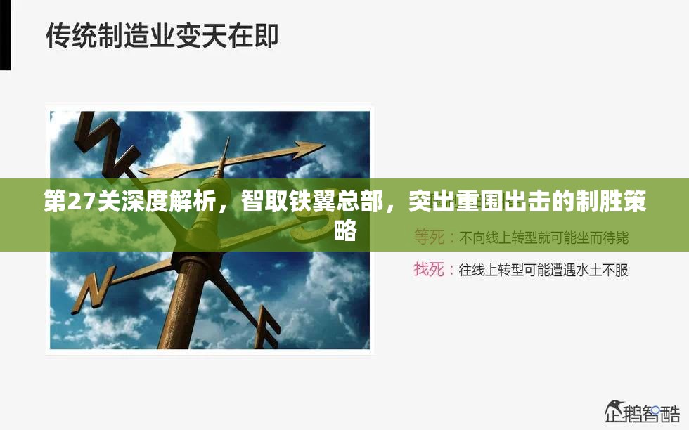 第27关深度解析，智取铁翼总部，突出重围出击的制胜策略