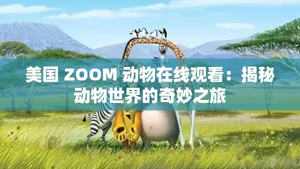 美国 ZOOM 动物在线观看：揭秘动物世界的奇妙之旅