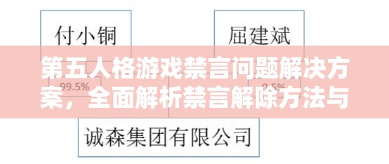 第五人格游戏禁言问题解决方案，全面解析禁言解除方法与步骤