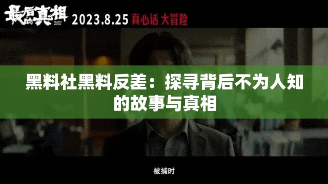 黑料社黑料反差：探寻背后不为人知的故事与真相