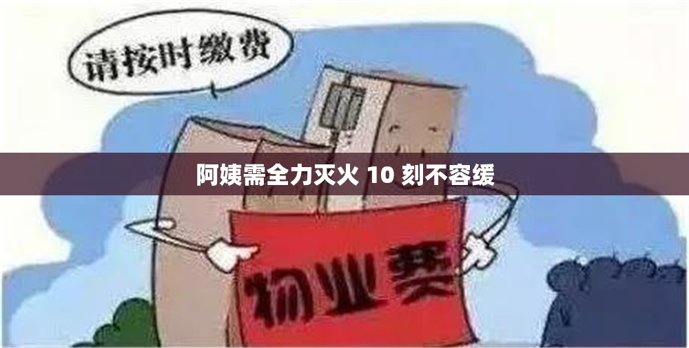 阿姨需全力灭火 10 刻不容缓