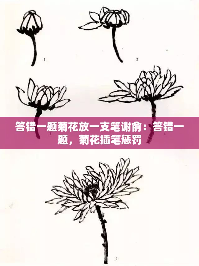 答错一题菊花放一支笔谢俞：答错一题，菊花插笔惩罚