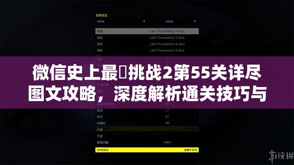 微信史上最囧挑战2第55关详尽图文攻略，深度解析通关技巧与步骤