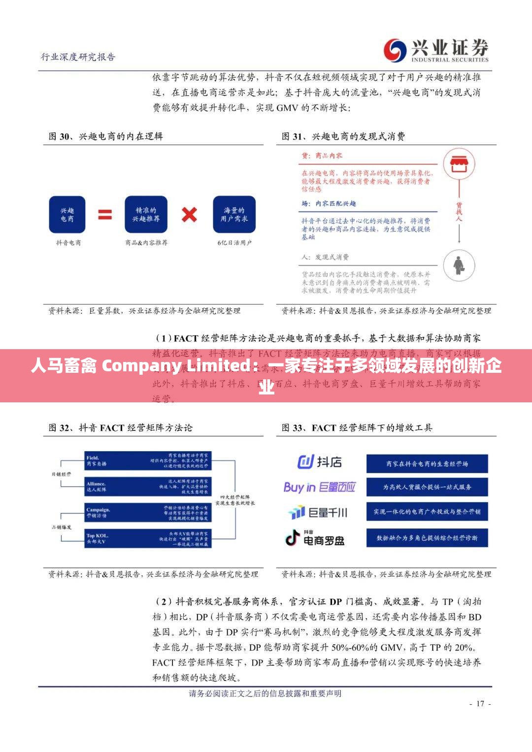 人马畜禽 Company Limited：一家专注于多领域发展的创新企业