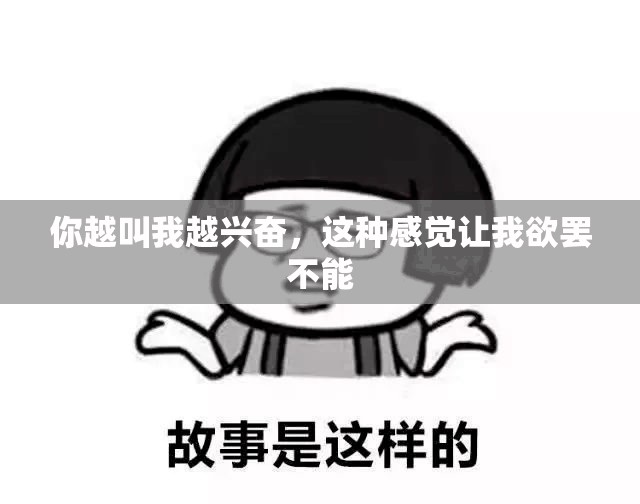 你越叫我越兴奋，这种感觉让我欲罢不能