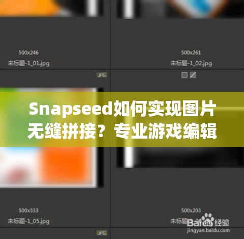 Snapseed如何实现图片无缝拼接？专业游戏编辑深度揭秘技巧