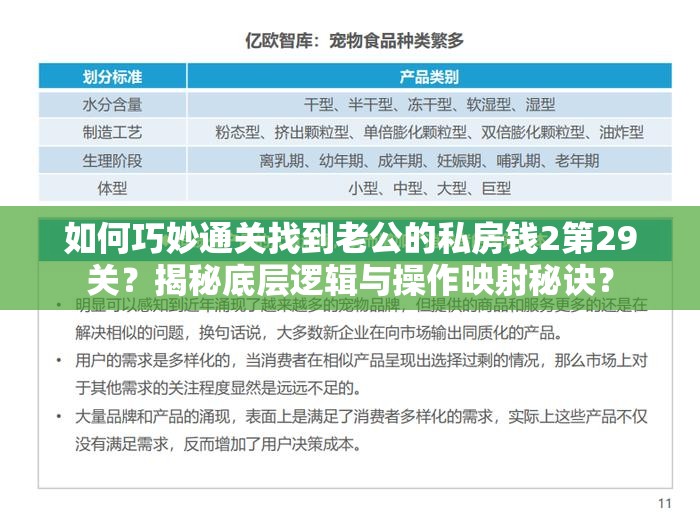 如何巧妙通关找到老公的私房钱2第29关？揭秘底层逻辑与操作映射秘诀？