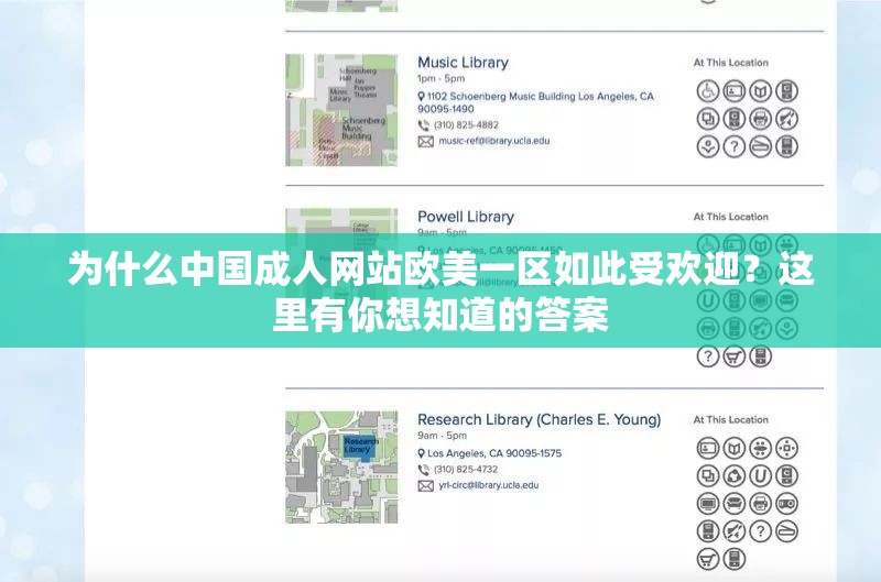 为什么中国成人网站欧美一区如此受欢迎？这里有你想知道的答案