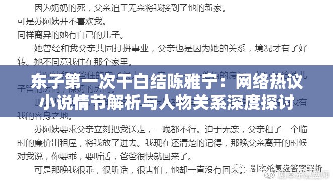 东子第一次干白结陈雅宁：网络热议小说情节解析与人物关系深度探讨