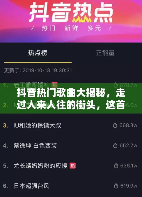 抖音热门歌曲大揭秘，走过人来人往的街头，这首神秘歌曲究竟叫什么？